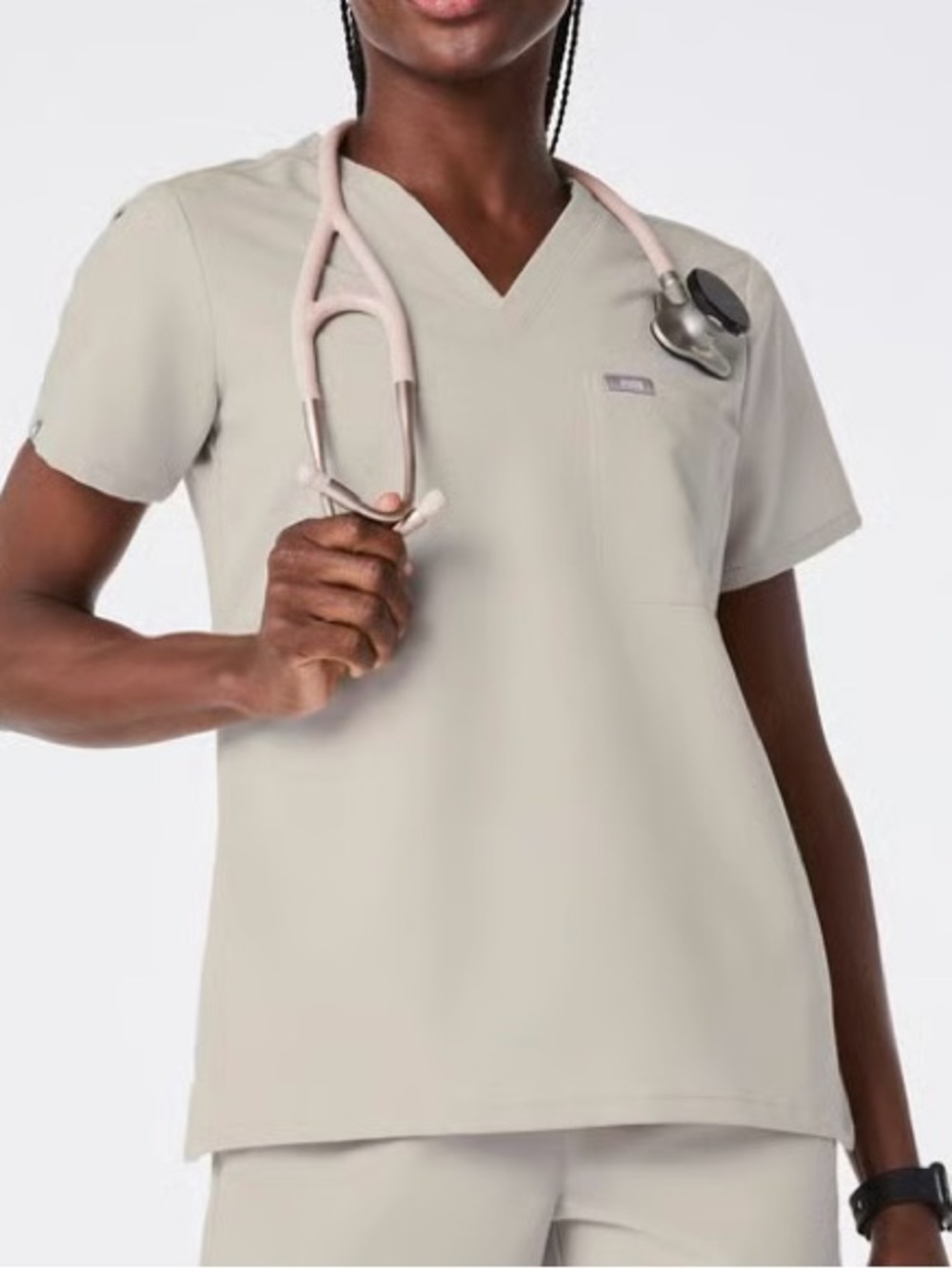 Figs Scrub Top - Bone